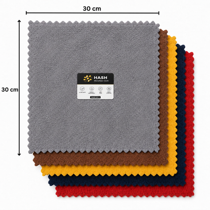 Premium Microfiber Cleaning Cloth 30×30 CM – Pack of 5 | Multi-Purpose & Reusable